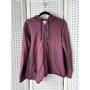 Evy's Tree Kendall Hoodie Maroon Full Zip Hooded Sweatshirt Women's M